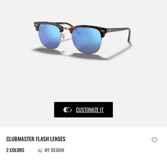 Ray-Ban Clubmaster Flash Sunglasses in Multi with Blue mirrored tinted lenses - Picture 5 of 15